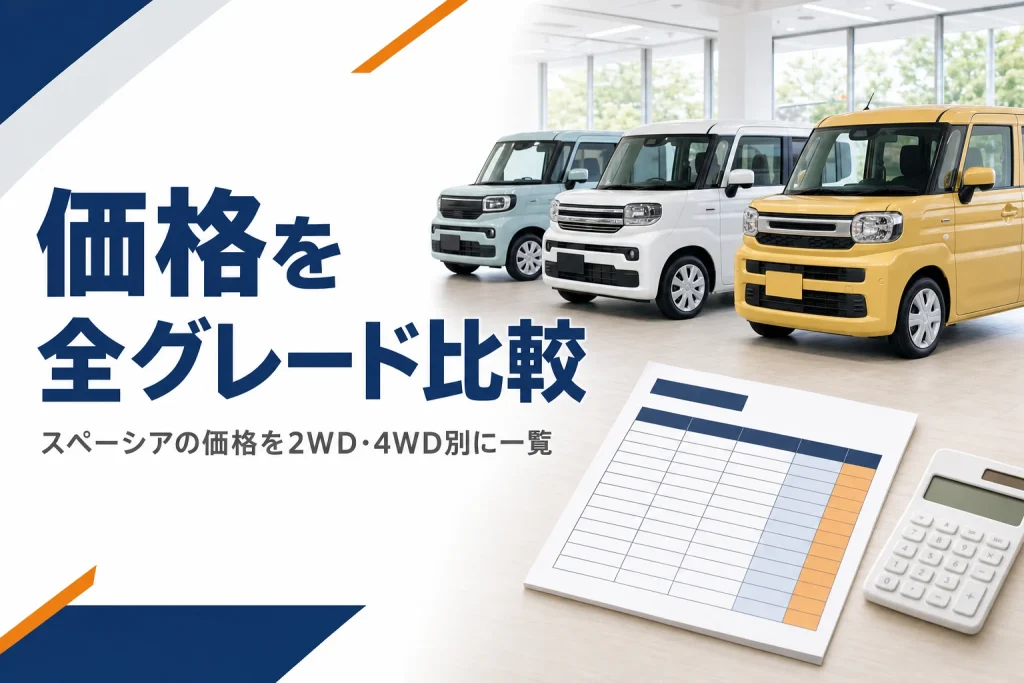 スペーシアの新車価格を比べるアイキャッチ