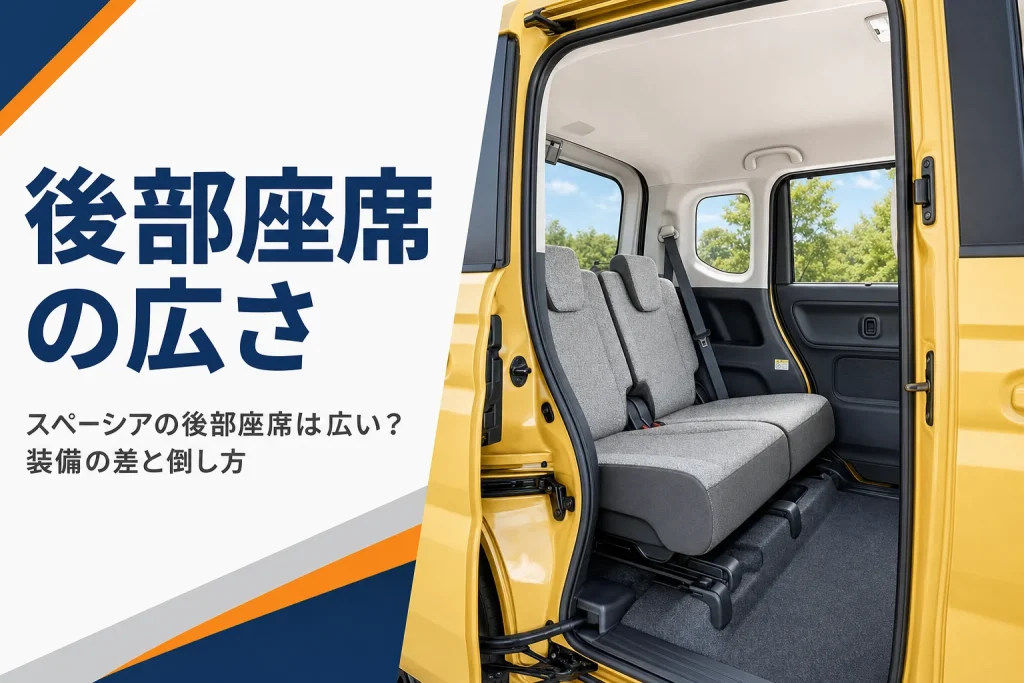 スライドドアを開けた軽ハイトワゴンの後部座席