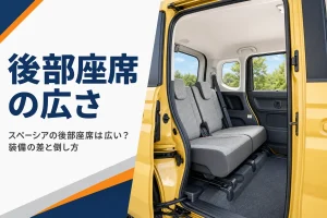 スライドドアを開けた軽ハイトワゴンの後部座席