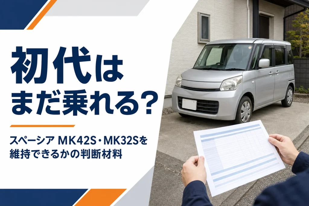 年数のたった軽スーパーハイトワゴンと車検の見積書
