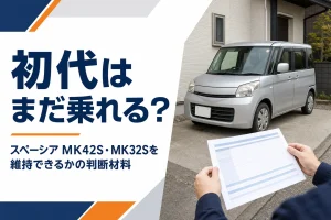 年数のたった軽スーパーハイトワゴンと車検の見積書