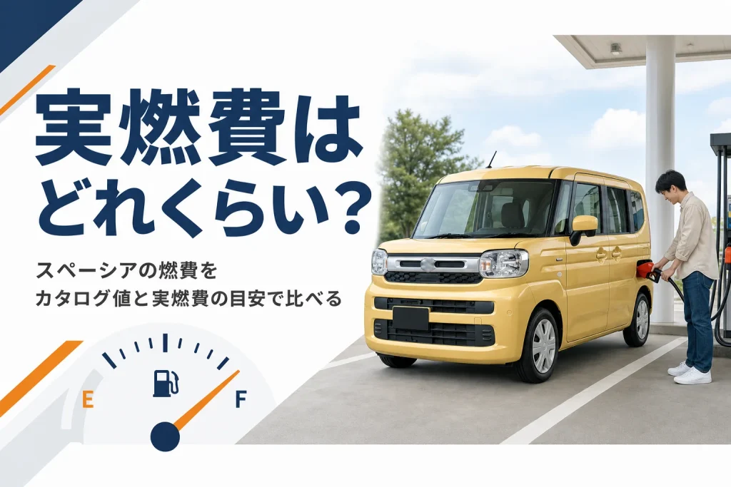 給油中の軽ハイトワゴン