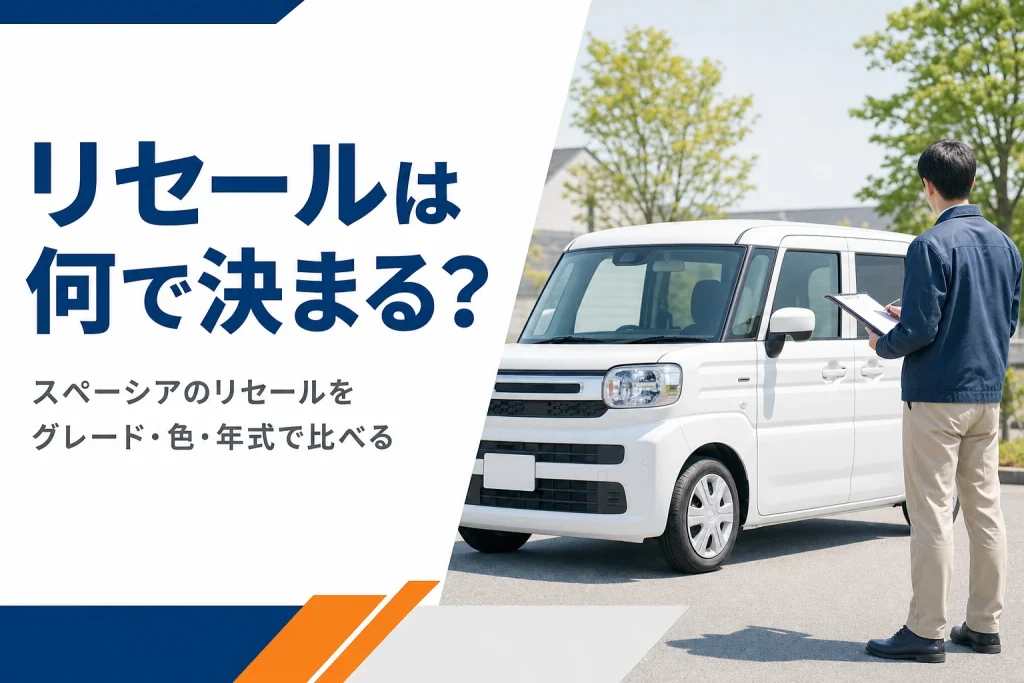 軽自動車の査定をしている様子