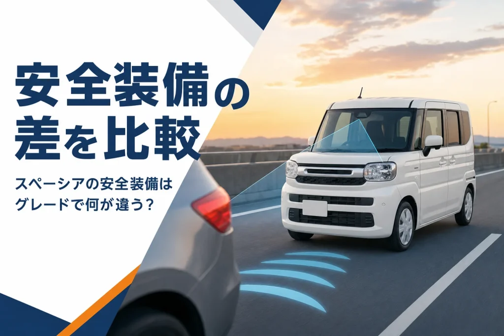 高速道路で前の車との車間を保って走る軽スーパーハイトワゴン