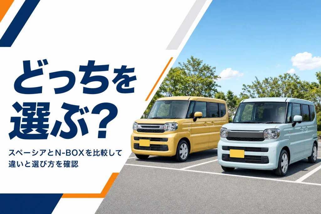 2台の軽ハイトワゴンを並べて比べるイメージ