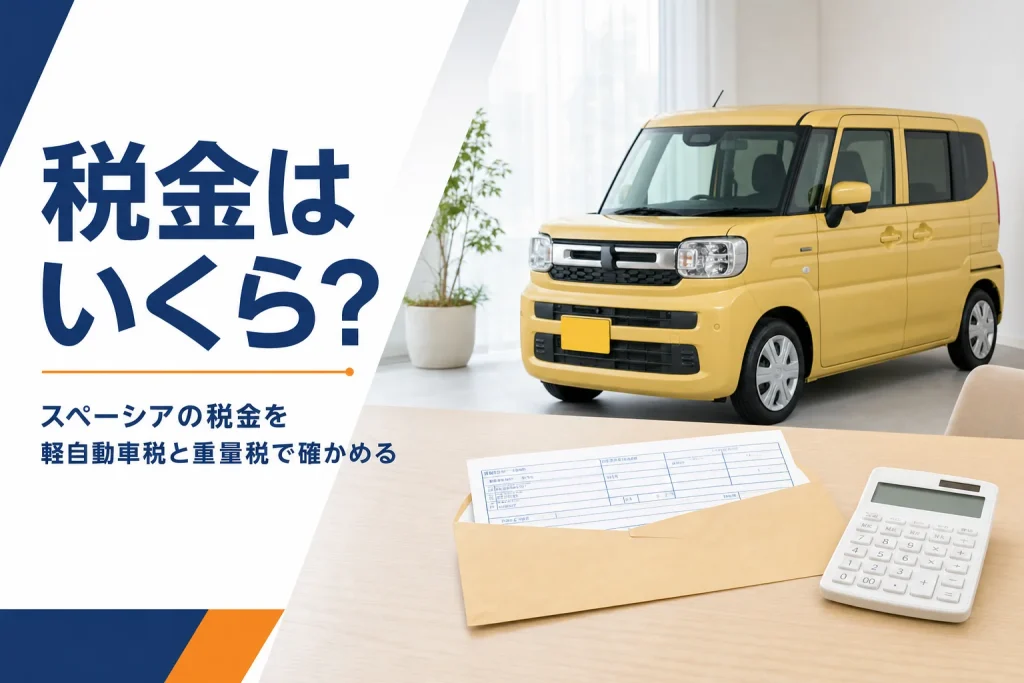 軽ハイトワゴンと納税通知書